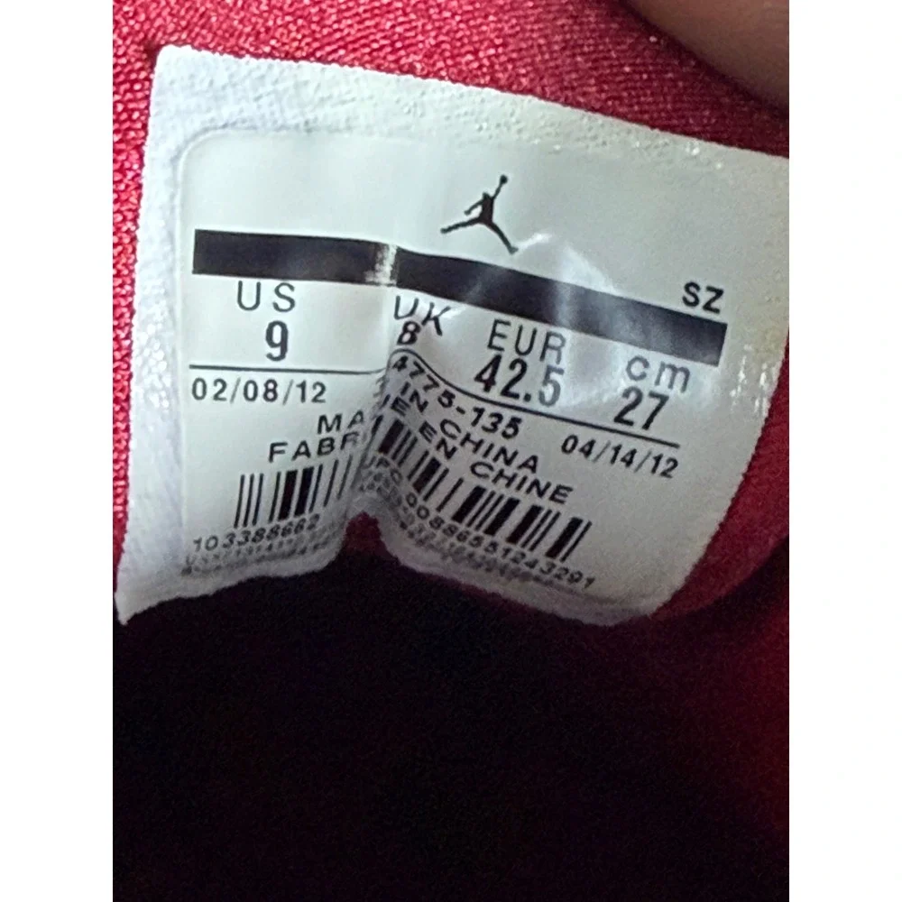 Jordan 7 Retro Olympic 2012 White Gold Obsidian Red 304775-135 Mens Size 9